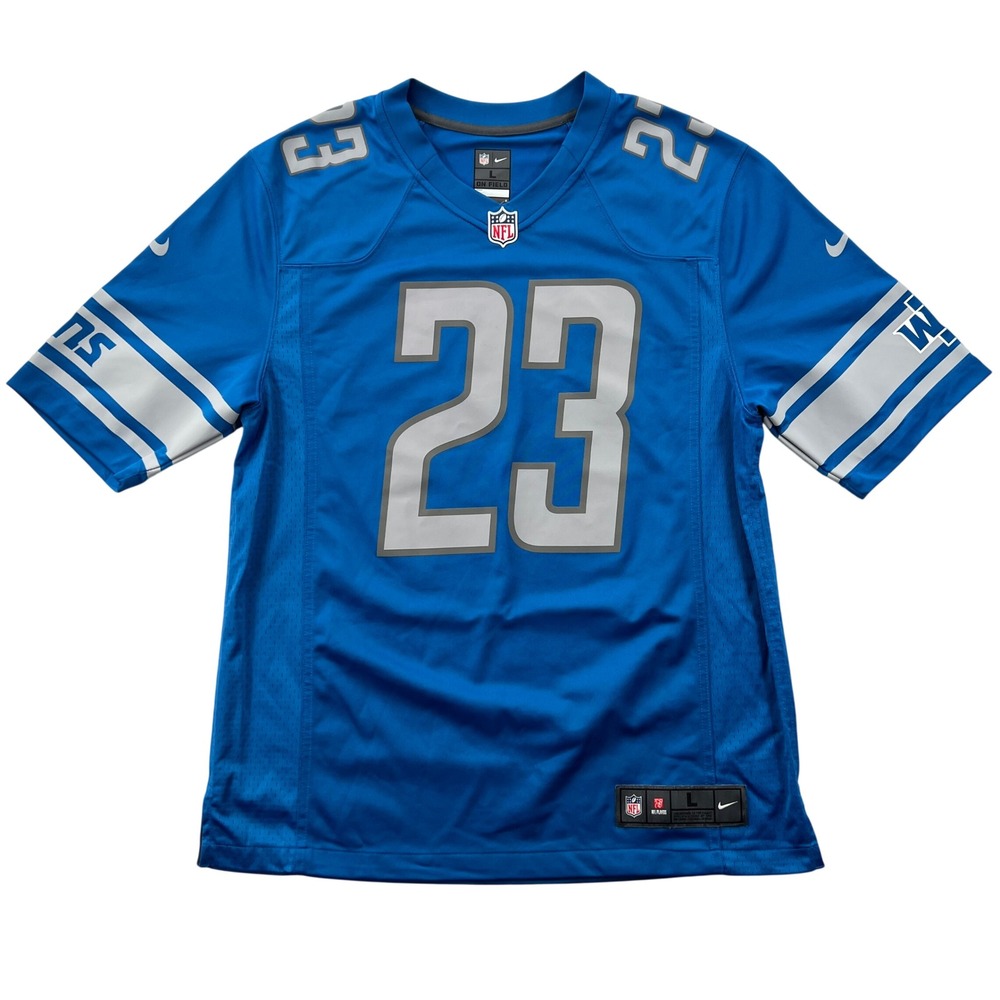 Nike Detroit Lions Jersey Mens L Blue Darius Slay Jr 23 NFL Football On Field